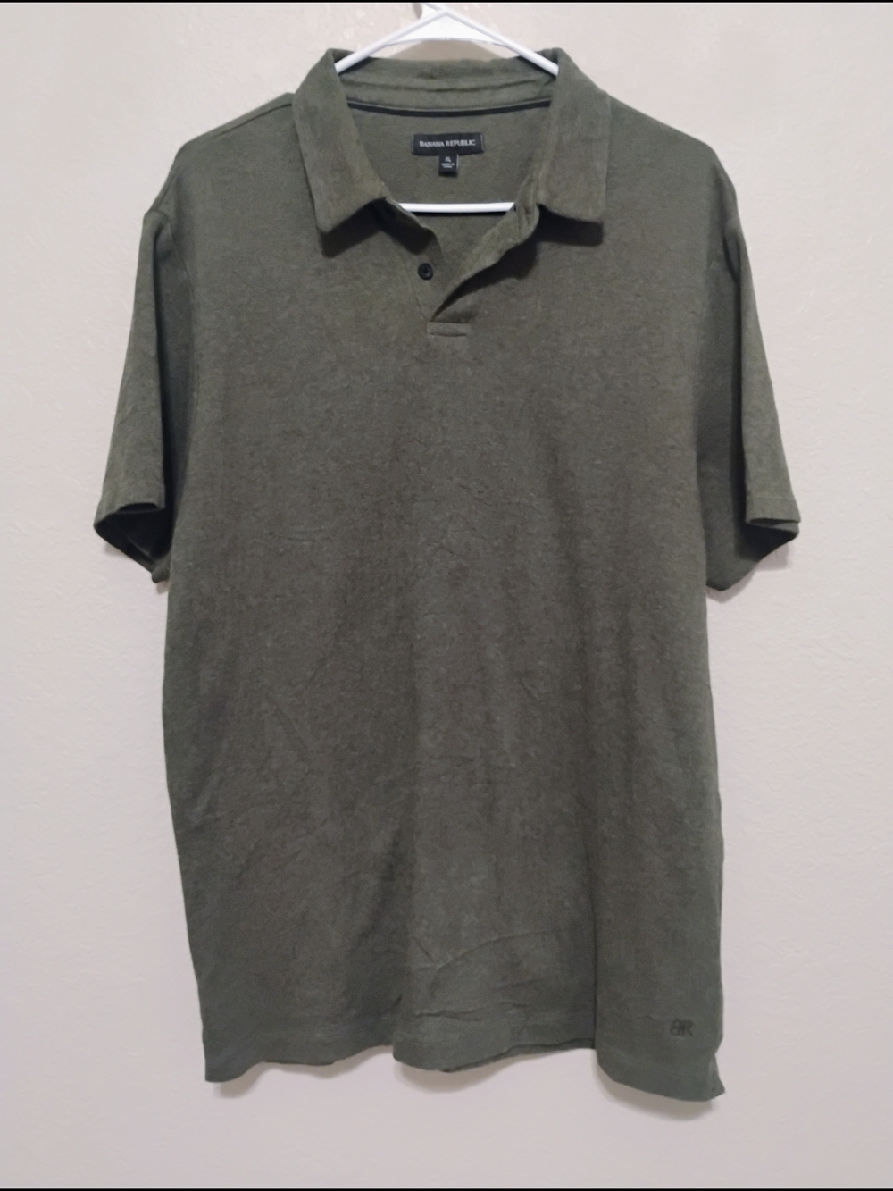 Banana Republic Polo Shirt Mens XL Green Cotton Classic Casual
